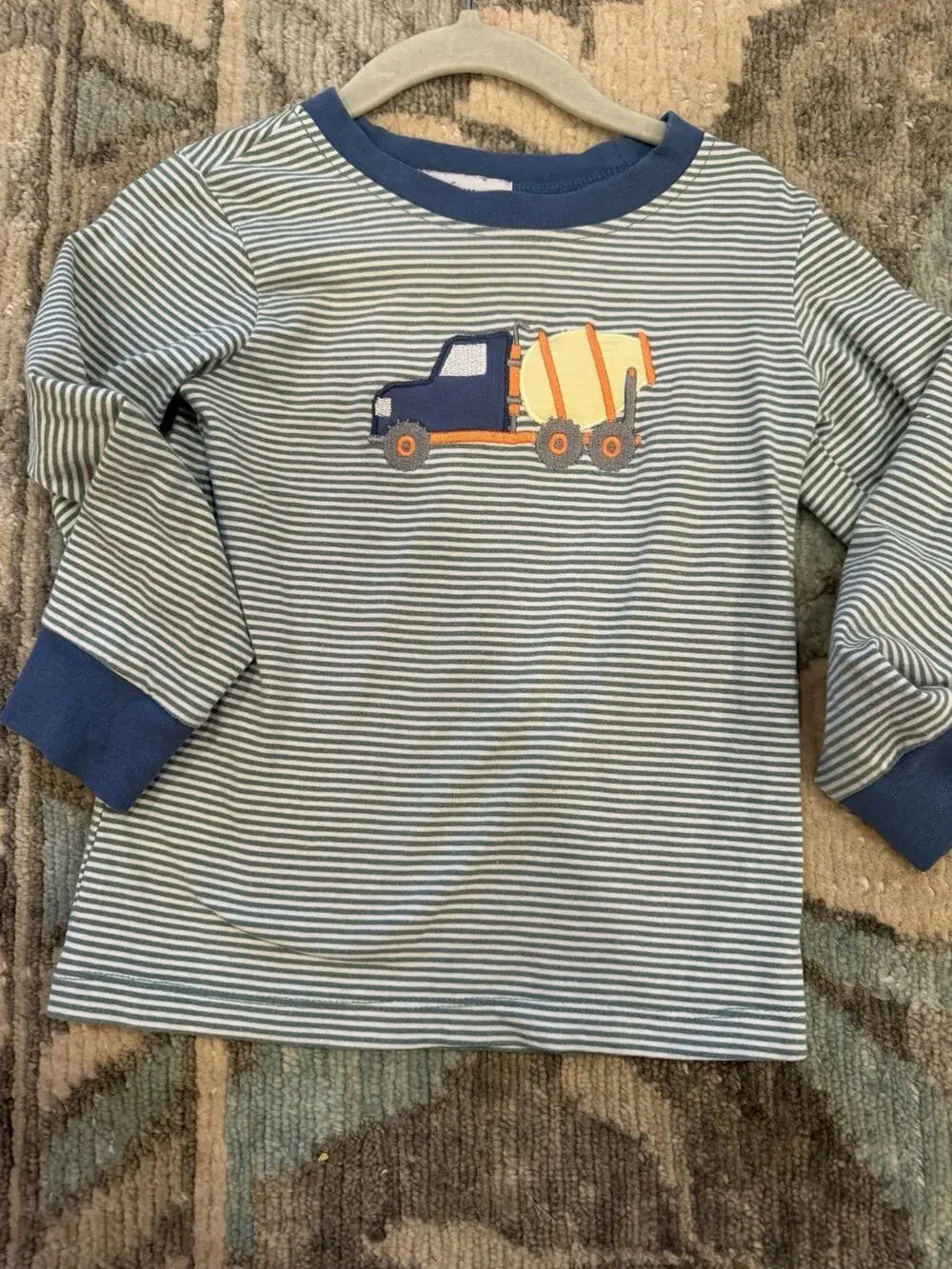 Ishtex Boys Long Sleeve Truck Appliqué Tee 3T